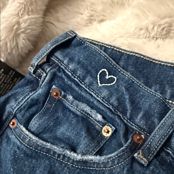 Womens ultra high rise 90s Straight Blue Jeans- BRAND NEW W TAGS ABERCROMBIE - Picture 6 of 14